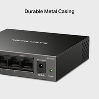 Mercusys MS105GS 5-Port Gigabit Switch - Steel Desktop/Wall Mount Mercusys MS105GS 5-Port Gigabit Switch - Steel Desktop/Wall Mount